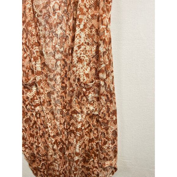 Woman's G By Giuliana Sleeveless Snake Prink Hacci Knit Duster Size Small Boho - Picture 2 of 9